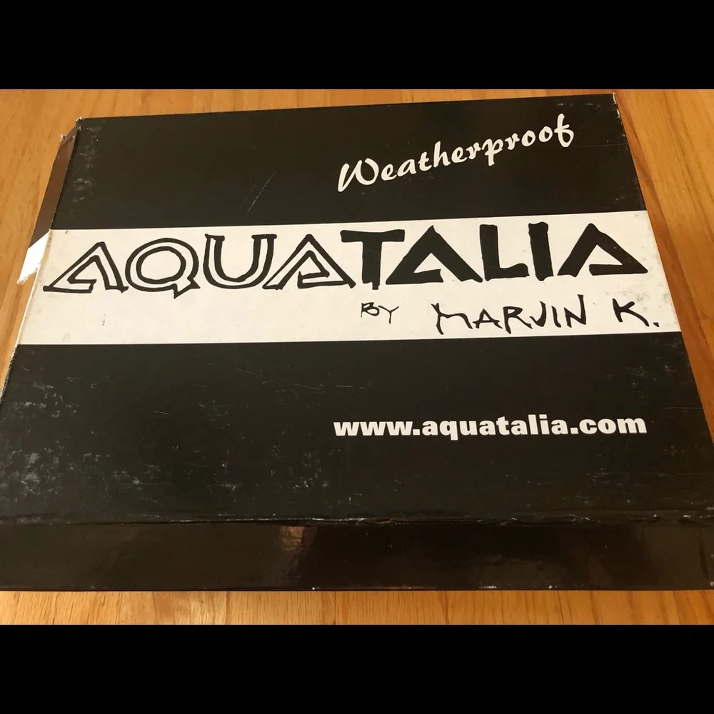 Aquatalia black suede wedge shoes size 6.5